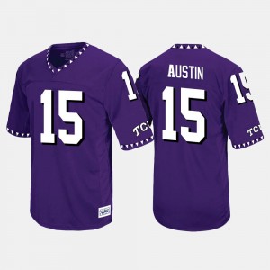 #15 Jaelan Austin TCU Jersey Purple Throwback Men's 563382-188