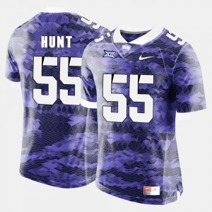 #55 Joey Hunt TCU Jersey Purple College Football Mens 984459-346