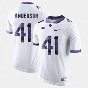 For Men College Football Jonathan Anderson TCU Jersey White #41 607701-409