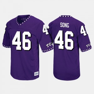 #46 Purple Throwback Jonathan Song TCU Jersey For Men's 128355-768