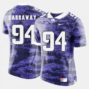 Men Josh Carraway TCU Jersey Purple College Football #94 845857-238