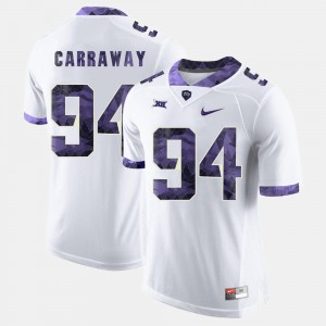 White #94 College Football Josh Carraway TCU Jersey For Men's 821642-152