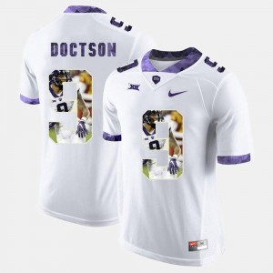 For Men Josh Doctson TCU Jersey White High-School Pride Pictorial Limited #9 353722-199
