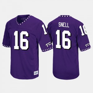 For Men Kenedy Snell TCU Jersey Purple Throwback #16 331496-804