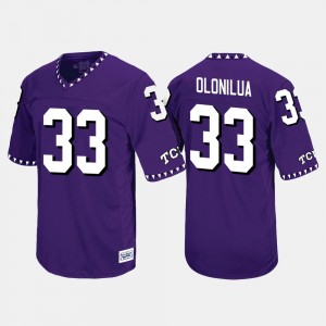 #33 Sewo Olonilua TCU Jersey For Men Purple Throwback 692014-806