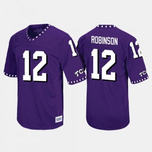 #12 Purple Shawn Robinson TCU Jersey Mens Throwback 896198-915