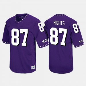 Men's TreVontae Hights TCU Jersey #87 Purple Throwback 147491-190