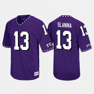 #13 Purple Men's Ty Slanina TCU Jersey Throwback 813457-111