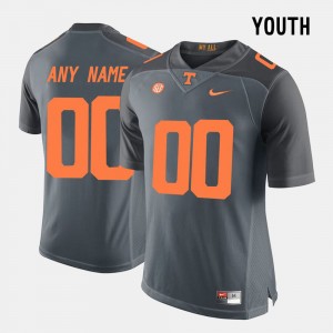 For Kids Grey #00 College Limited Football UT Customized Jersey 832261-983