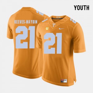 College Football Youth Jalen Reeves-Maybin UT Jersey #21 Orange 954780-388