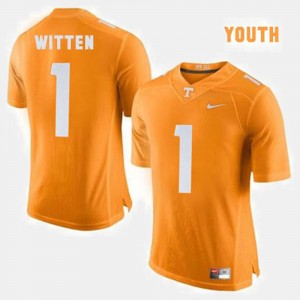 College Football #1 Orange Jason Witten UT Jersey For Kids 554394-936