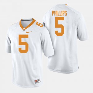 College Football White For Men Kyle Phillips UT Jersey #5 161980-668