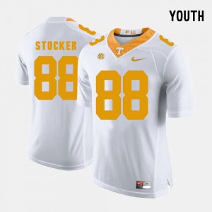 Luke Stocker UT Jersey College Football White For Kids #88 435949-555