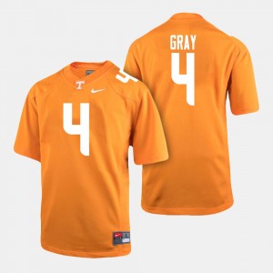 Men's Orange #4 College Football Maleik Gray UT Jersey 604329-300