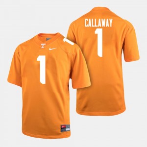College Football Marquez Callaway UT Jersey #1 For Men's Orange 214782-601