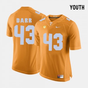 #43 Kids Matt Darr UT Jersey Orange College Football 716260-601