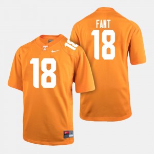 College Football Princeton Fant UT Jersey Orange Men's #18 981268-365