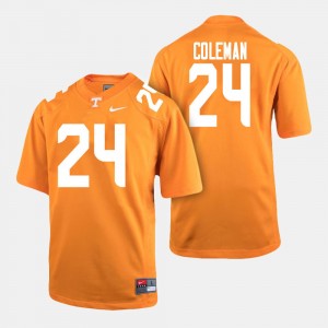 #24 Orange College Football Men's Trey Coleman UT Jersey 621181-527
