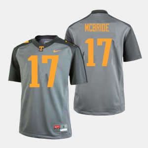 #17 Will McBride UT Jersey College Football Men Gray 424019-230
