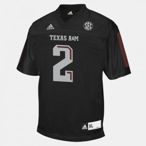 For Kids Johnny Manziel Texas A&M Jersey Black College Football #2 137004-710