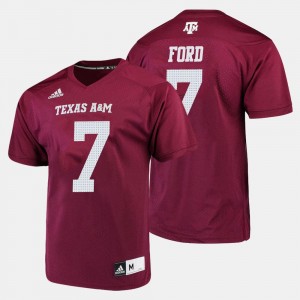 #7 College Football Keith Ford Texas A&M Jersey Maroon Mens 276558-748