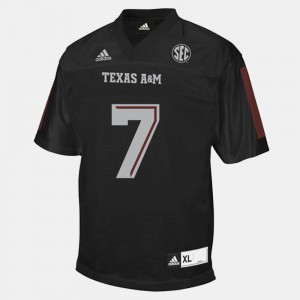 Kenny Hill Texas A&M Jersey #7 College Football Black Men's 217420-180