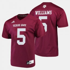 #5 Maroon Men's College Football Trayveon Williams Texas A&M Jersey 560577-413