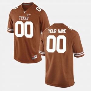 For Men College Football Texas Custom Jersey #00 Orange 905688-740