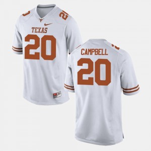 Earl Campbell Texas Jersey Men's College Football #20 White 708786-900