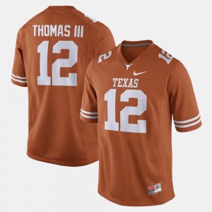 Alumni Football Game Earl Thomas Texas Jersey Orange #12 Mens 943078-603