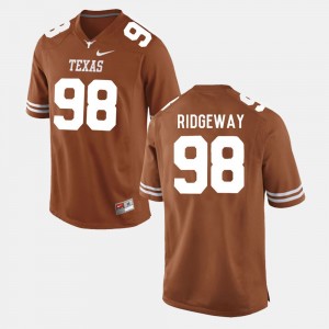 College Football Burnt Orange #98 Hassan Ridgeway Texas Jersey Men's 976789-681