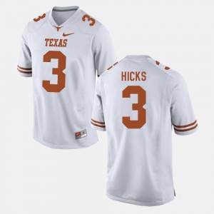 Jordan Hicks Texas Jersey #3 White Men College Football 547548-990