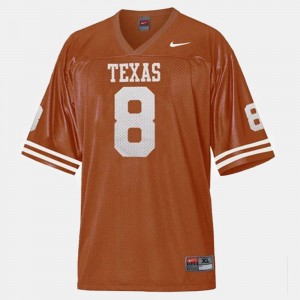 Orange Jordan Shipley Texas Jersey #8 For Kids College Football 936820-514