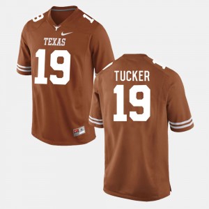#19 Men Justin Tucker Texas Jersey Burnt Orange College Football 863735-788
