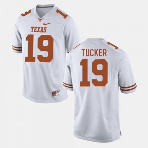 College Football #19 Justin Tucker Texas Jersey For Men White 781056-912