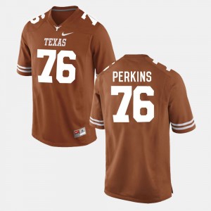 #76 College Football Kent Perkins Texas Jersey For Men Burnt Orange 742087-470
