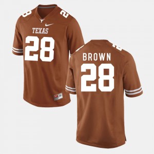 Mens Malcolm Brown Texas Jersey #28 Burnt Orange College Football 830586-700