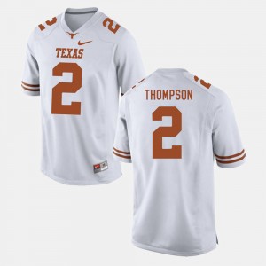 White For Men #2 College Football Mykkele Thompson Texas Jersey 170945-764