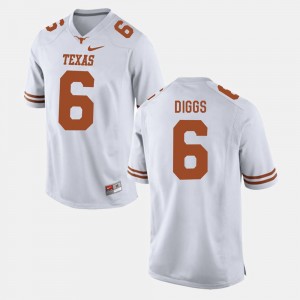 Men's College Football #6 White Quandre Diggs Texas Jersey 883765-738