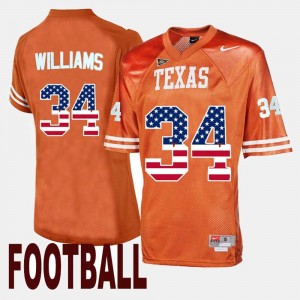 Orange Ricky Williams Texas Jersey #34 Men's Throwback 482423-964