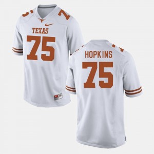Trey Hopkins Texas Jersey For Men College Football White #75 423501-940