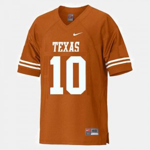 Kids Orange College Football Vince Young Texas Jersey #10 953206-958
