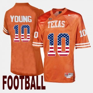 Mens Orange Vince Young Texas Jersey Throwback #10 212857-503