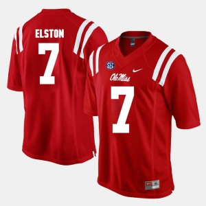 Red #7 Trae Elston Ole Miss Jersey For Men's Alumni Football Game 861026-835