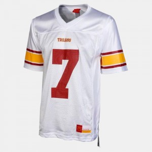 White #7 For Men's College Football USC Jersey 361511-904