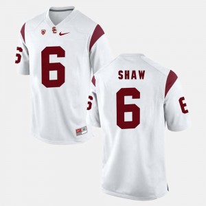 White #6 For Men's Pac-12 Game Josh Shaw USC Jersey 527884-530