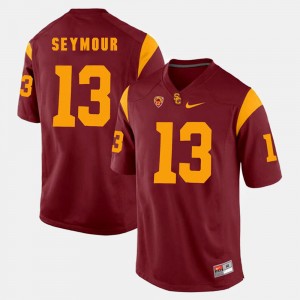 #13 For Men's Red Kevon Seymour USC Jersey Pac-12 Game 934568-617