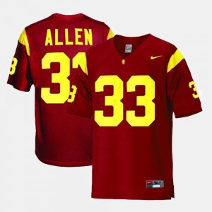 Marcus Allen USC Jersey College Football Youth Red #33 919468-292