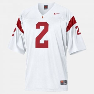 #2 Youth(Kids) Robert Woods USC Jersey White College Football 982589-176