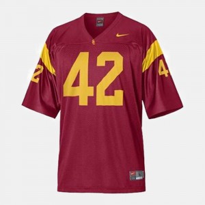 #42 Mens Red Ronnie Lott USC Jersey College Football 909118-304